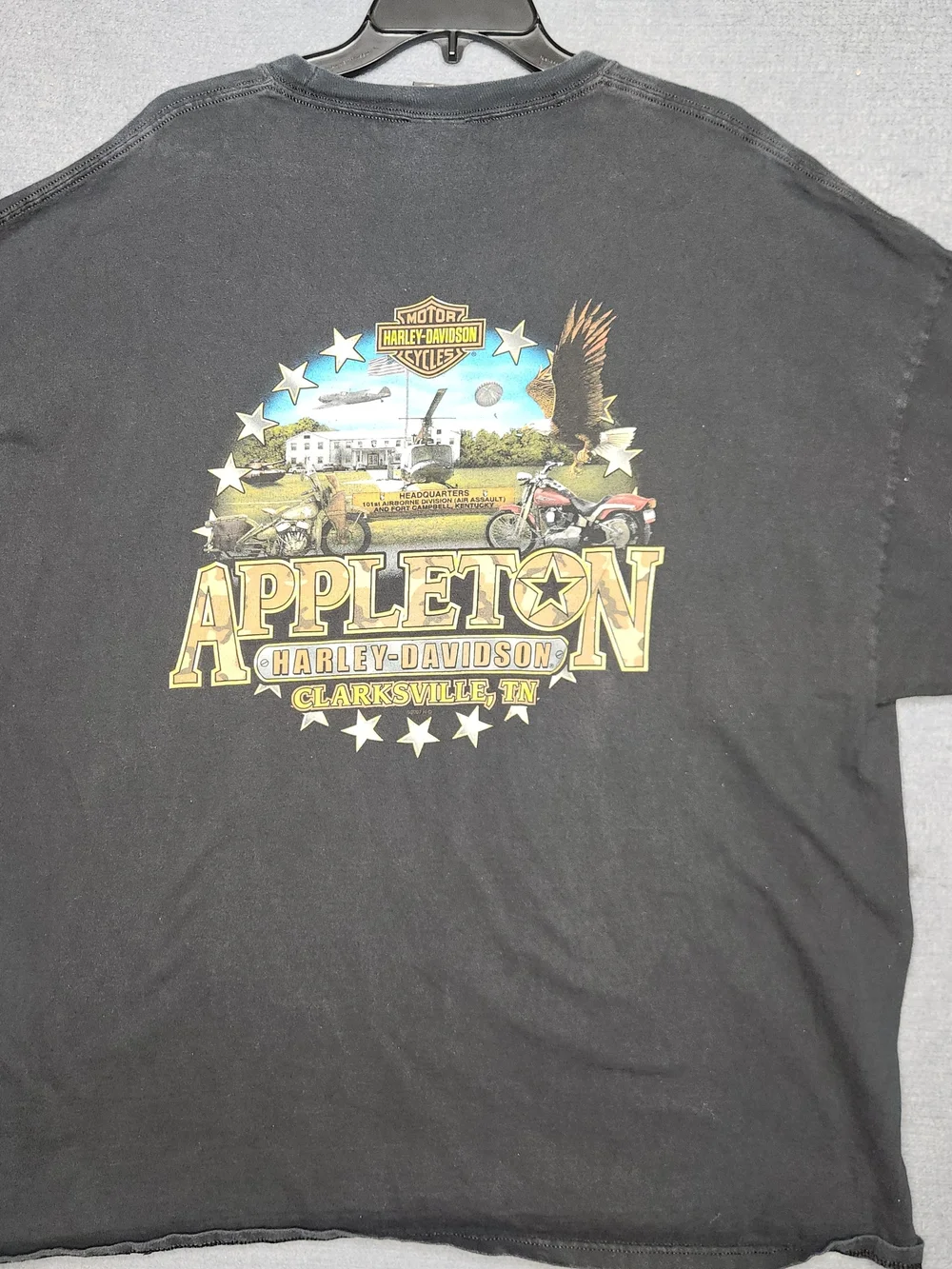 Harley-Davidson Men's Black Eagle Flame Graphic Tee #289
